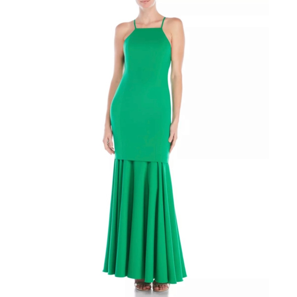 JAY GODFREY Prince High Neck Mermaid Gown Dress
